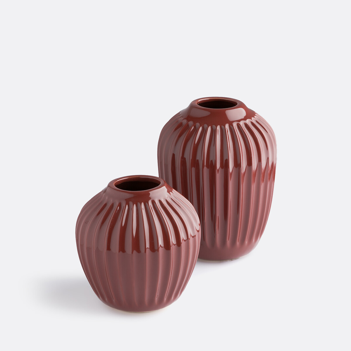 LA REDOUTE INTERIEURS<br>Vaso de cerâmica Generfde Alt.21 cm Estria