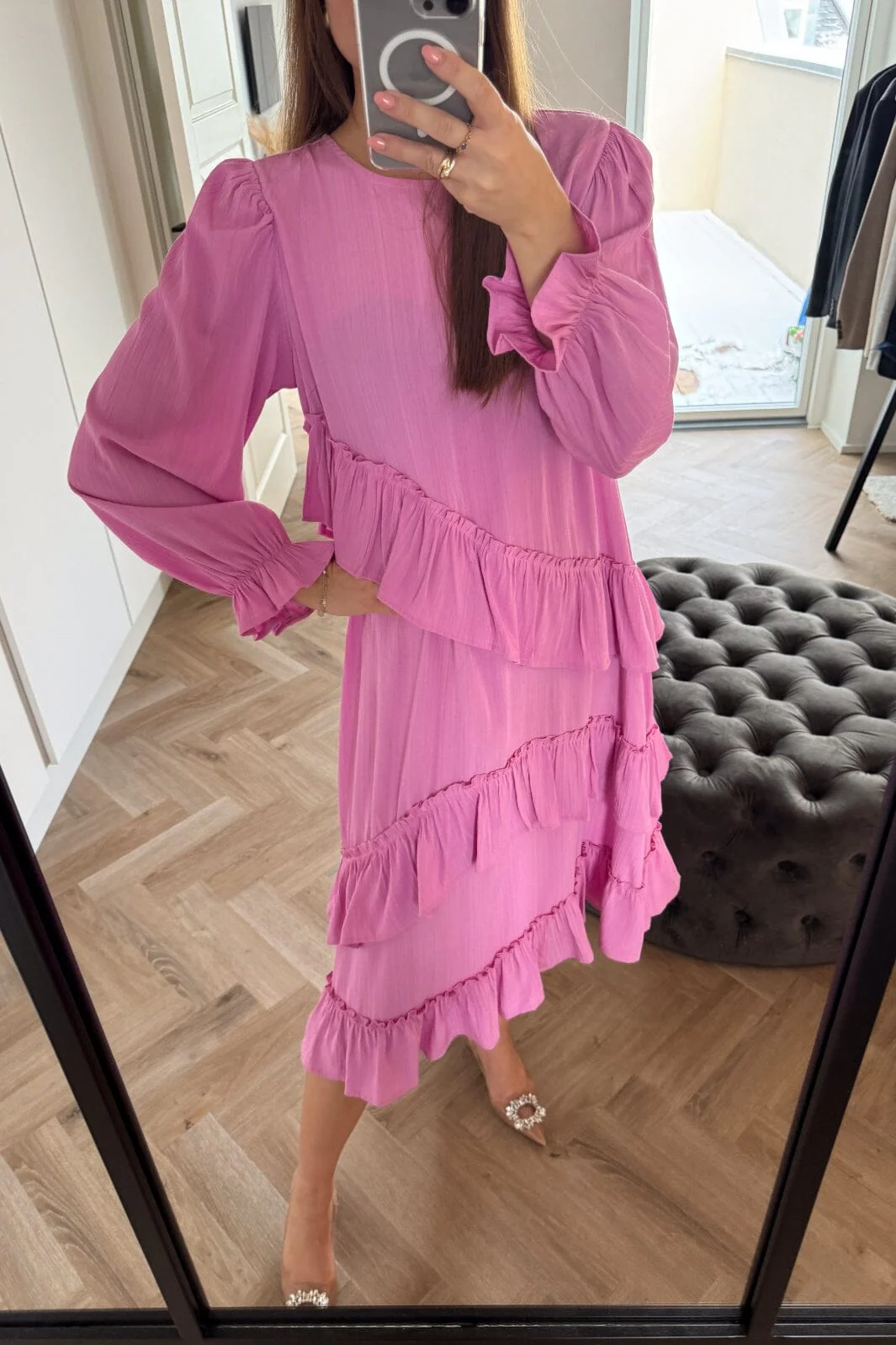 Noella Sierra Frill Dress light pink