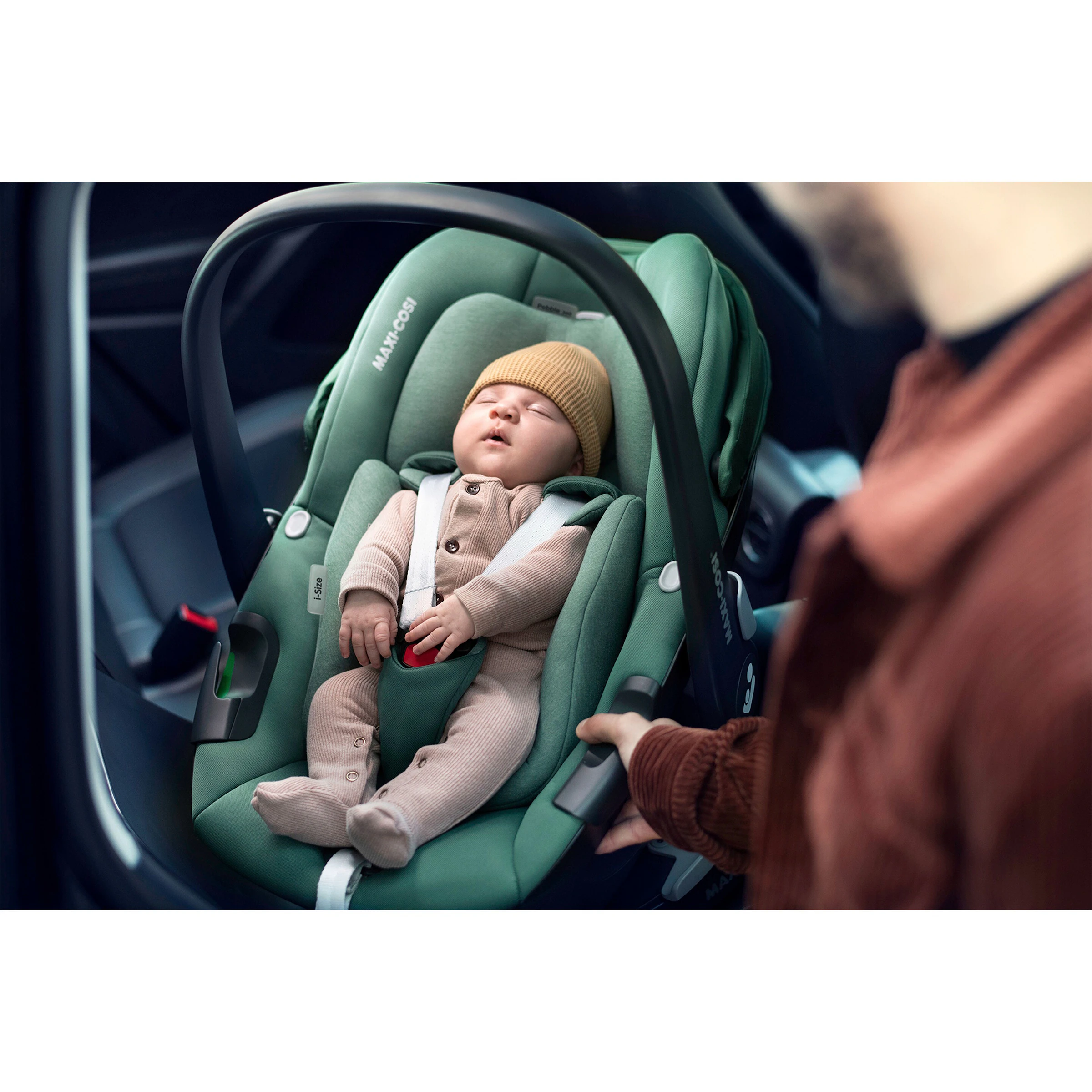 Maxi-Cosi Babyschale Pebble 360 inkl. Isofix-Basis FamilyFix 360 essential green