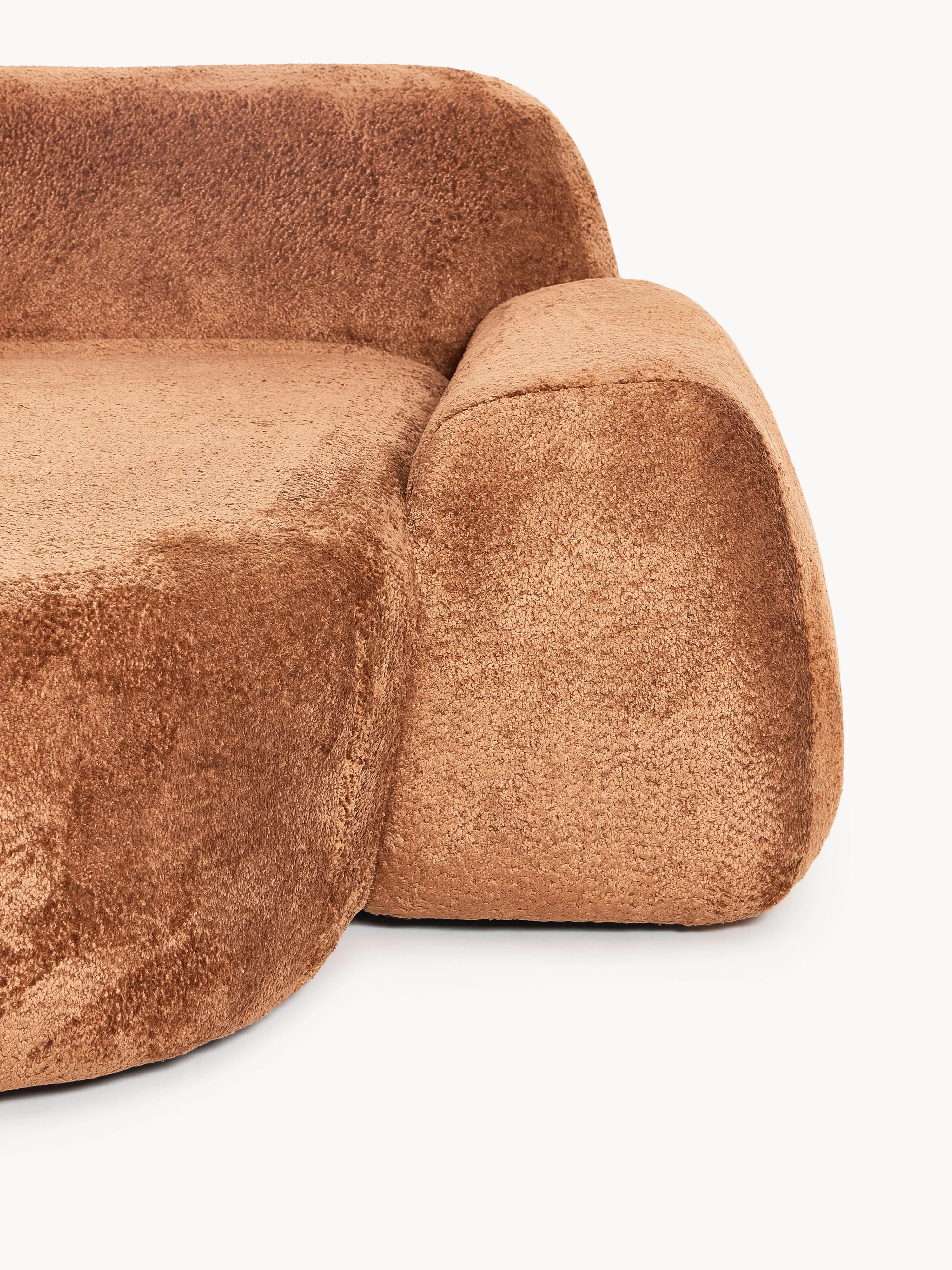 Modulaire teddy-bouclé hoekbank Wolke (3-zits)