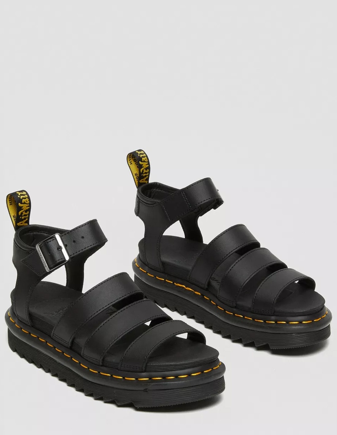 dr martens Sandales à brides Femme Blaire Cuir Hydro Noir