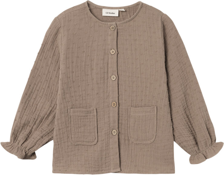 Lil' Atelier NMFLAMIA LS LOOSE SHIRT LIL Woodsmoke