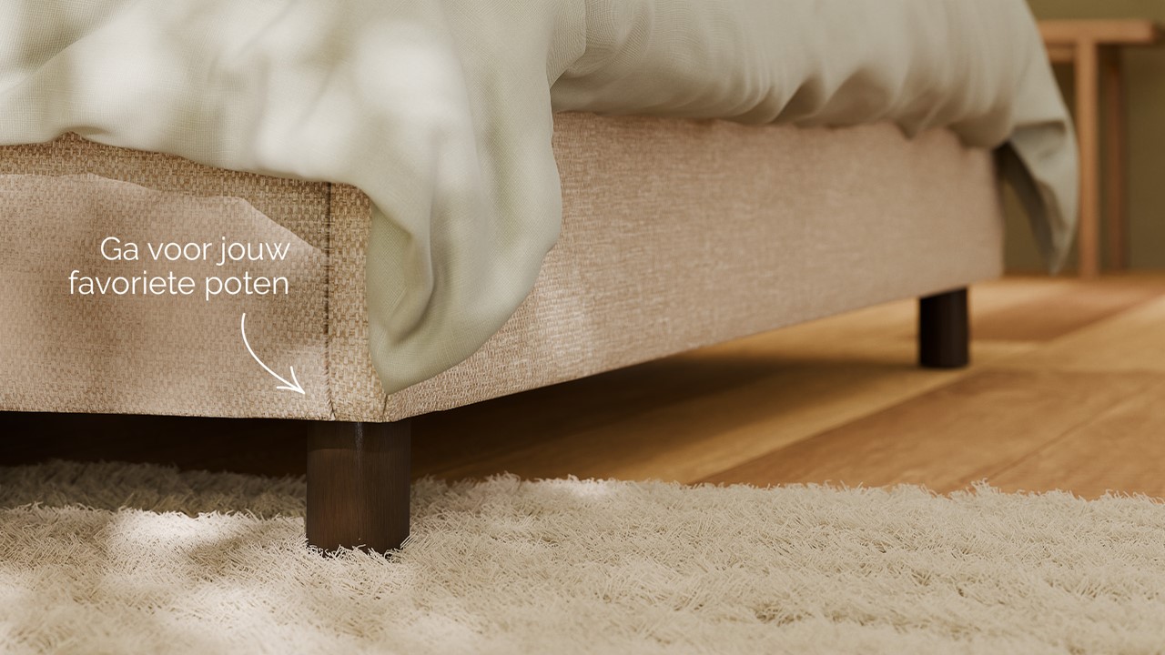 Bed Amber - Linen touch beige