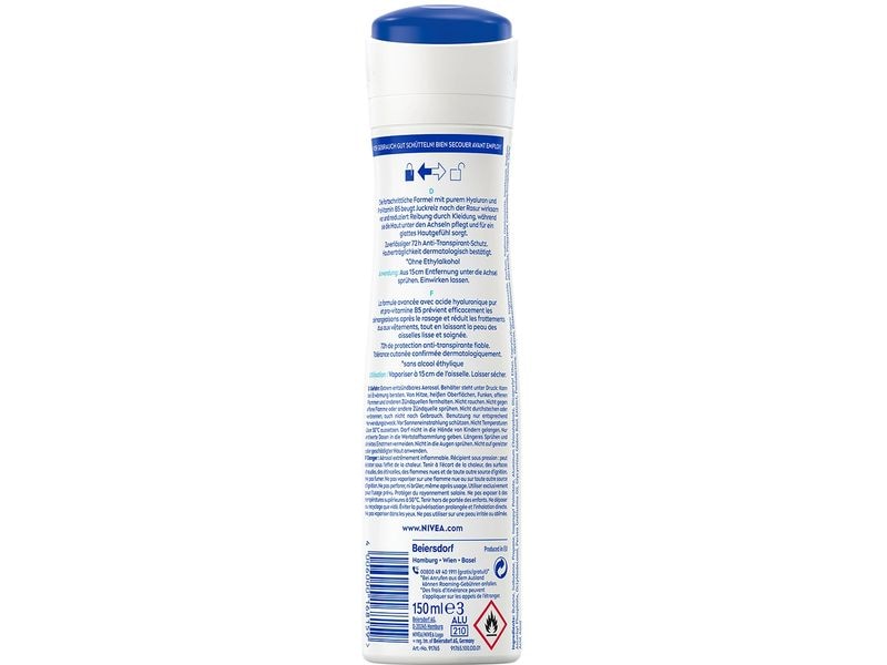 NIVEA Deo Spray Derma Control Defend 150 ml Deo bietet ein sicheres, glattes Hautgefühl Tag für Tag