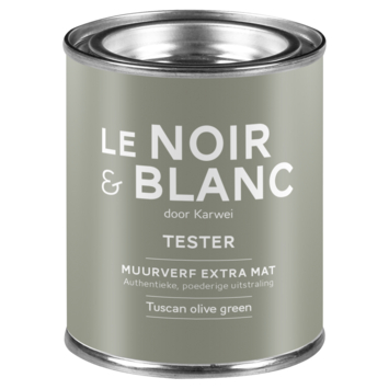 Le Noir & Blanc muurverf tester extra mat tuscan olive green 100 ml