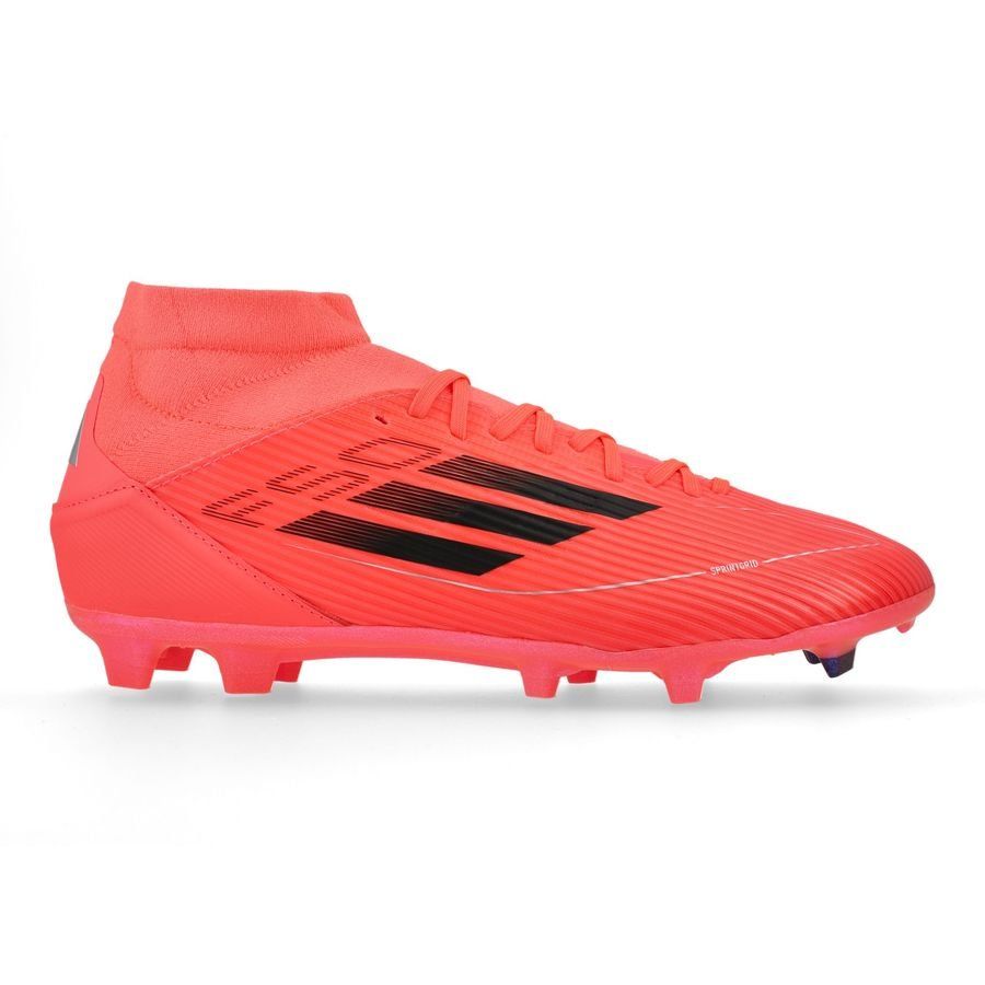 adidas F50 League Mid FG/AG Vivid Horizon - Turbo/Aurora Black/Argenté Femme