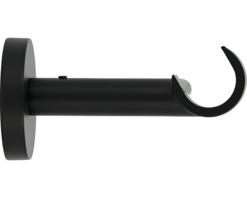Enkelsporige beugel voor Premium Black Line, matzwart, Ø 20 mm, 8 cm lang, 1 st.