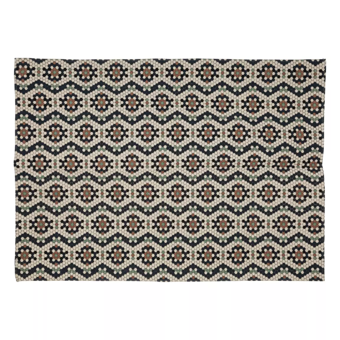 Tapis de salon coton (120 x 170 cm) Mozeka Multicolore