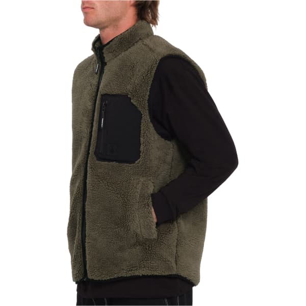 Veste polaire VOLCOM MUZZER FUZZAR VEST WINTERMOSS