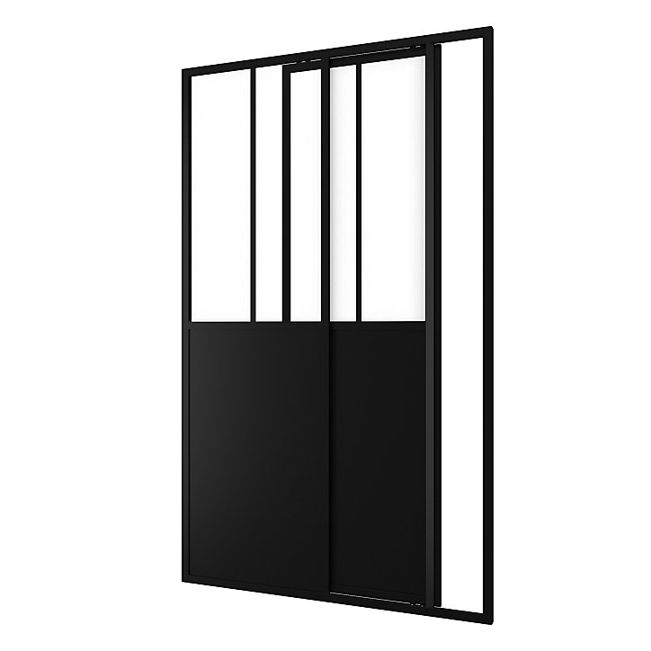 Porte de douche coulissante noir Galedo Fabrik 140cm