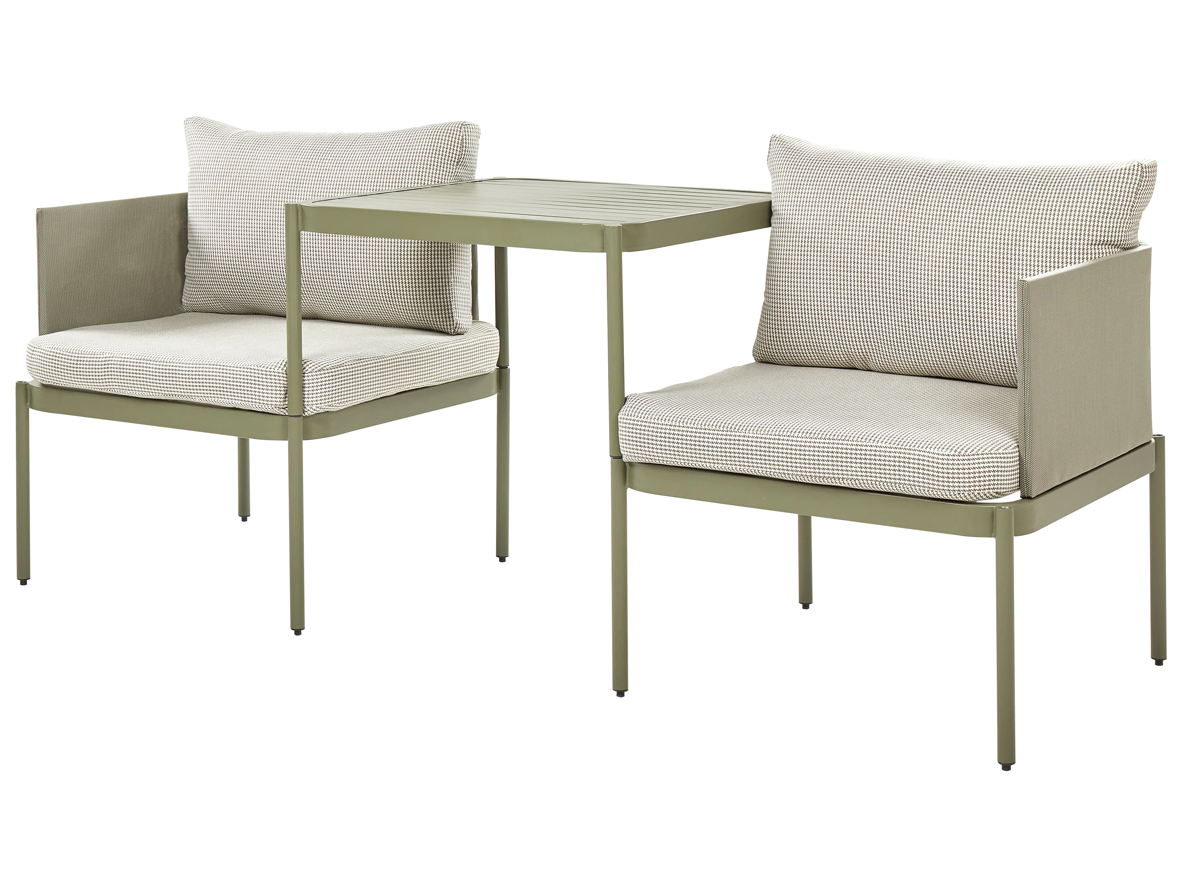 Loungeset met tafel 2-zits TERRACINA Metaal Olijfgroen