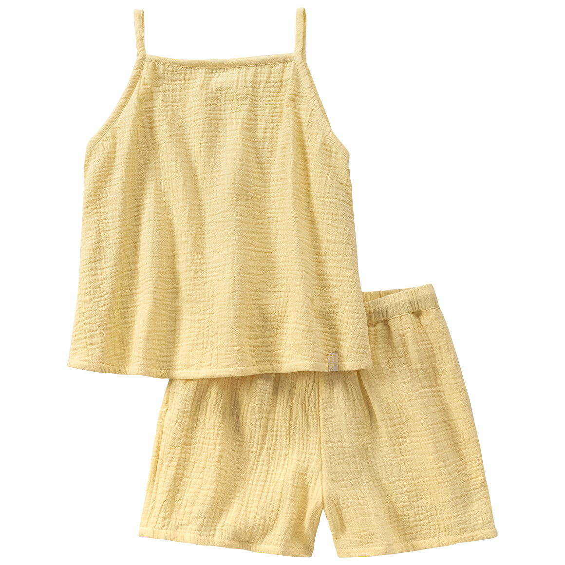 Topolino Pure Collection Mädchen Top und Shorts aus Musselin hellgelb