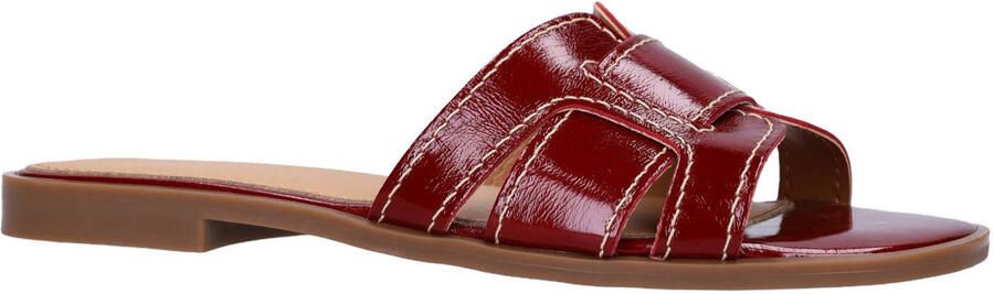 Manfield lak slippers bordeaux