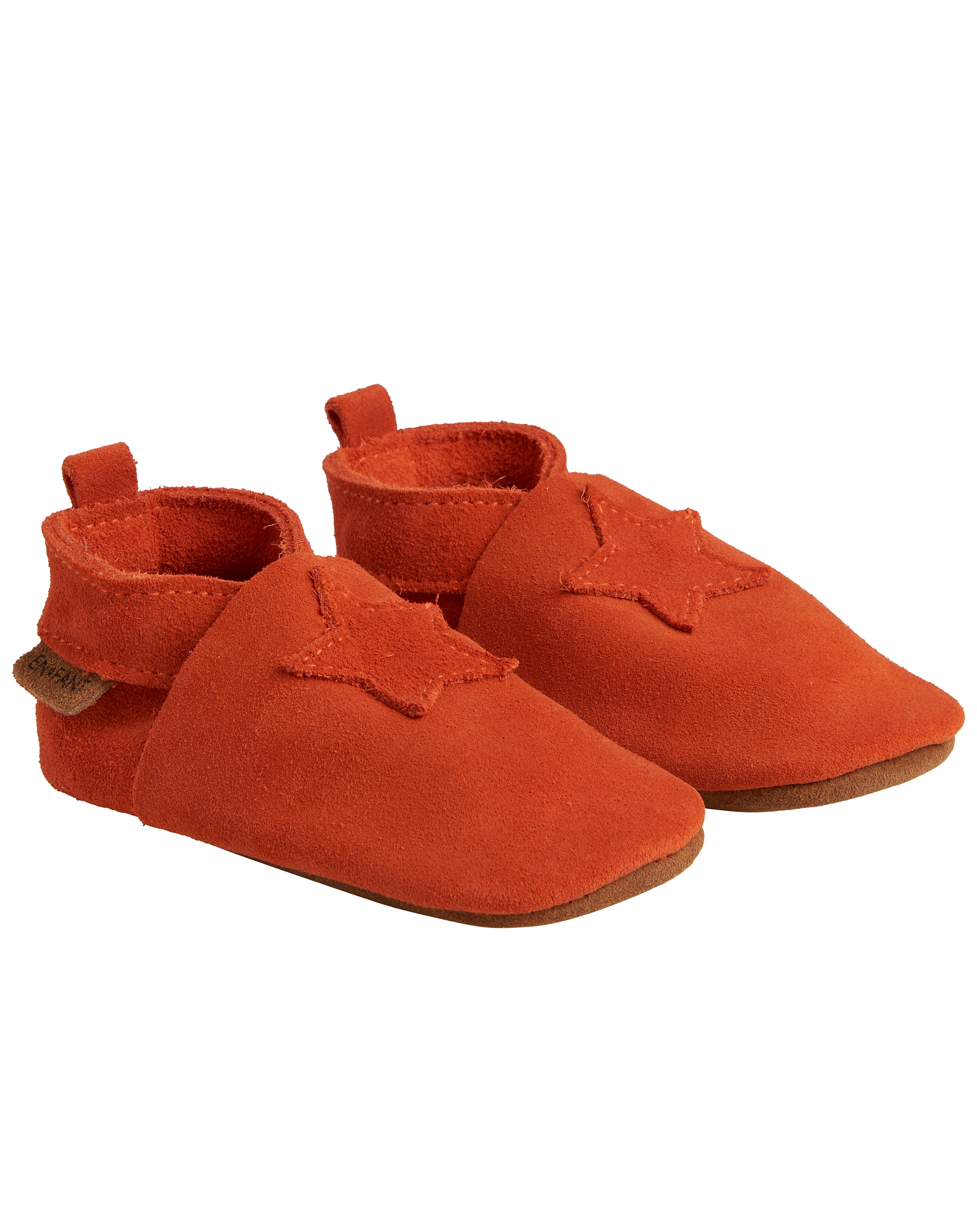 Wildleder-Krabbelschuhe STERN in tigerlily