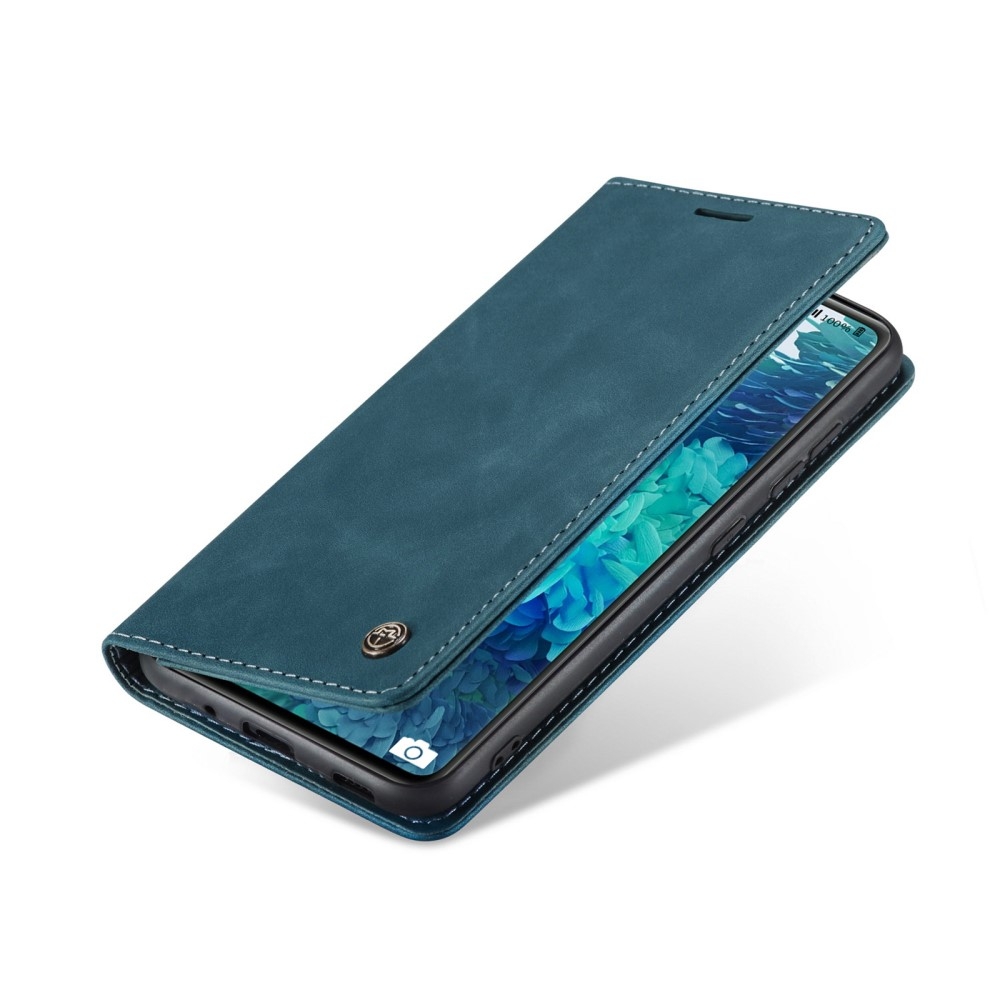 Samsung Galaxy S20 FE / S20 FE 5G Leder Tasche Flip Wallet Etui mit Kartenfächern - Blaugrün