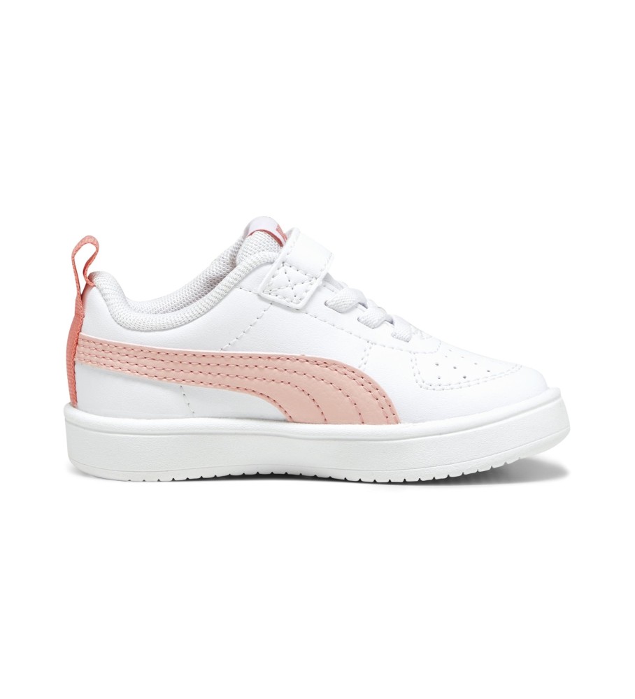 Tênis Puma Rickie AC+ Inf, branco, rosa claro