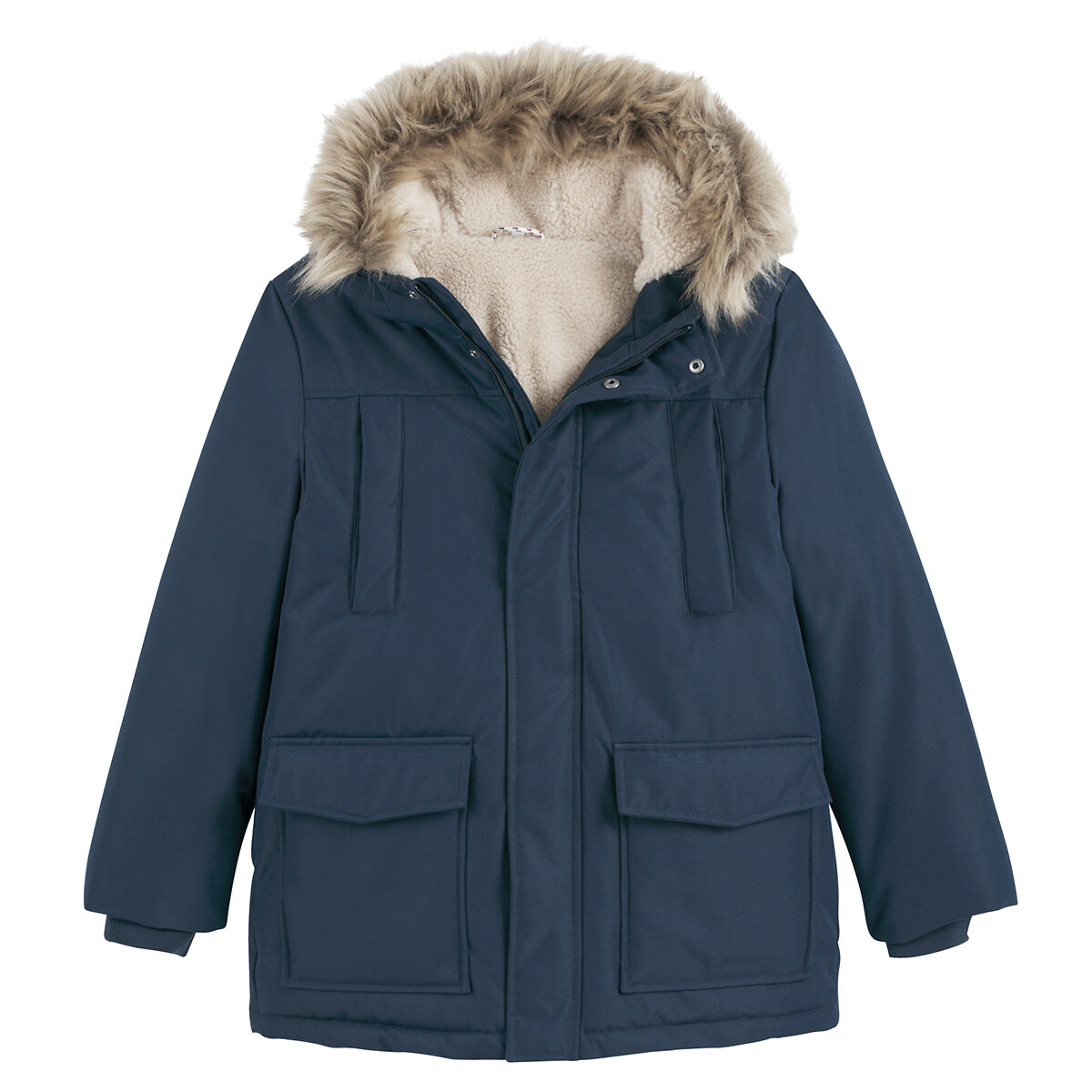 COLEÇÕES LA REDOUTE<br>Casaco quente com capuz, forrado com sherpa