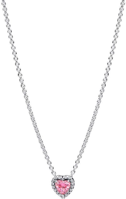 Pandora - Timeless 925 Sterling Silver - Dames Ketting - Zilver/Roze