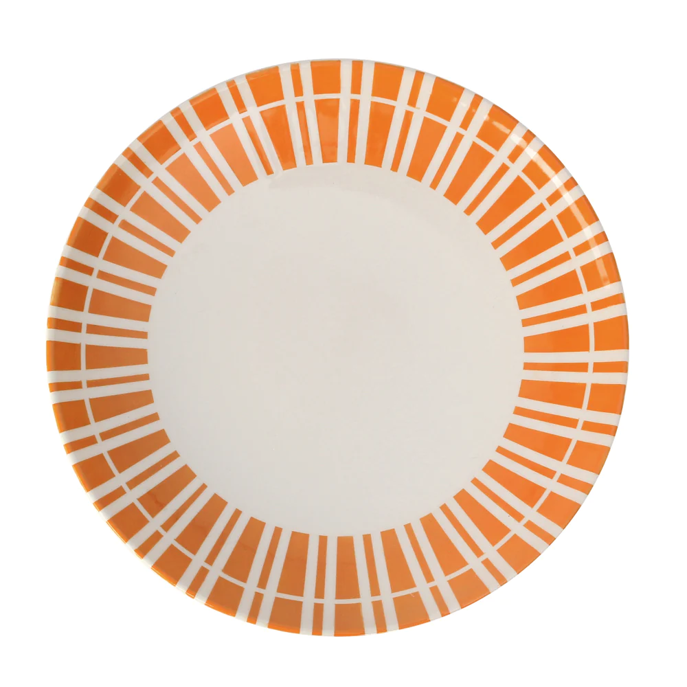 Assiette à dessert Lina 22 cm orange (lot de 2) dejeuner sur l herbe