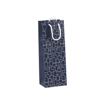 Clairefontaine - Sac cadeau spécial bouteille - men in blue - 12,7 cm x 9 cm x 35,5 cm