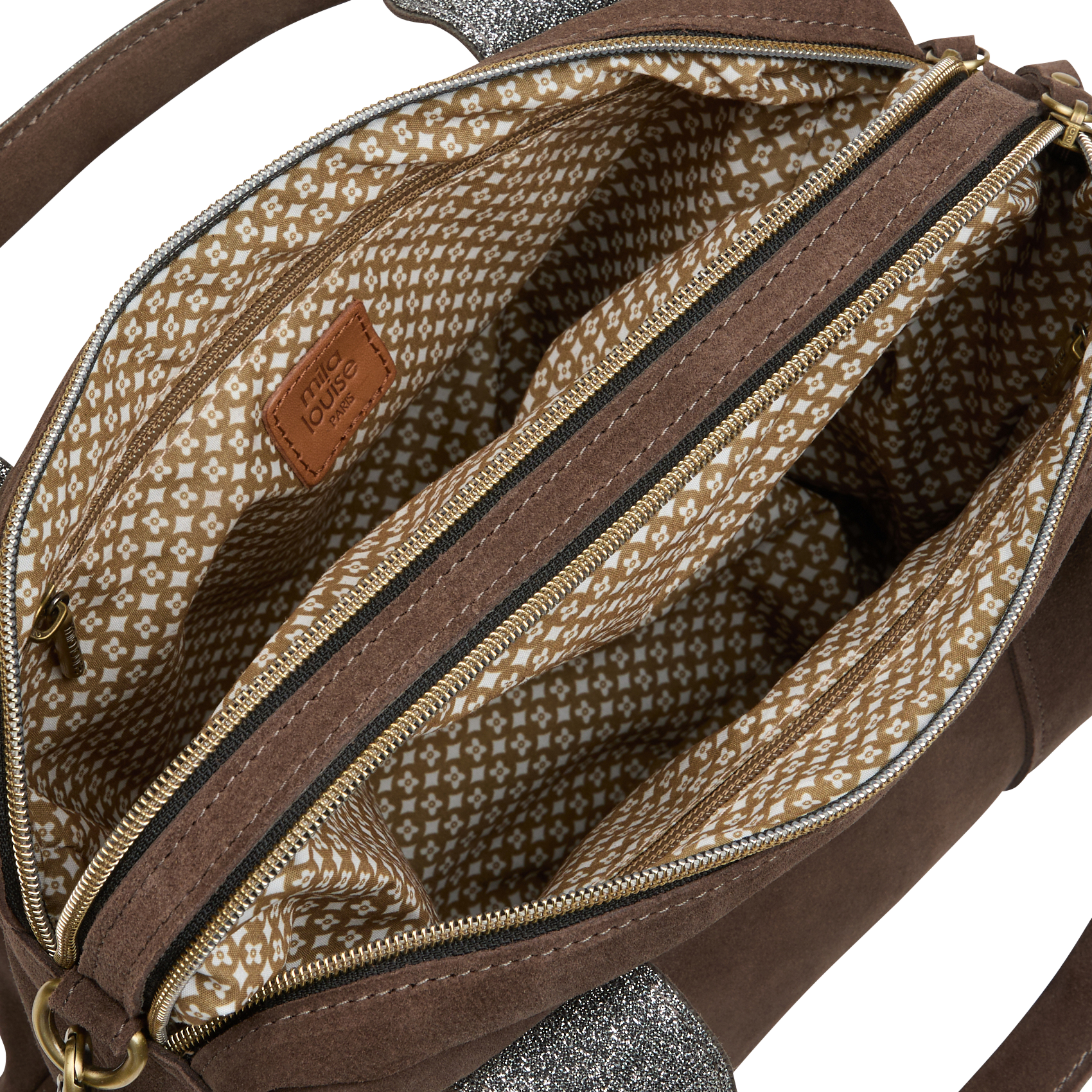MAPA - Sac cabas en cuir velours | Gris