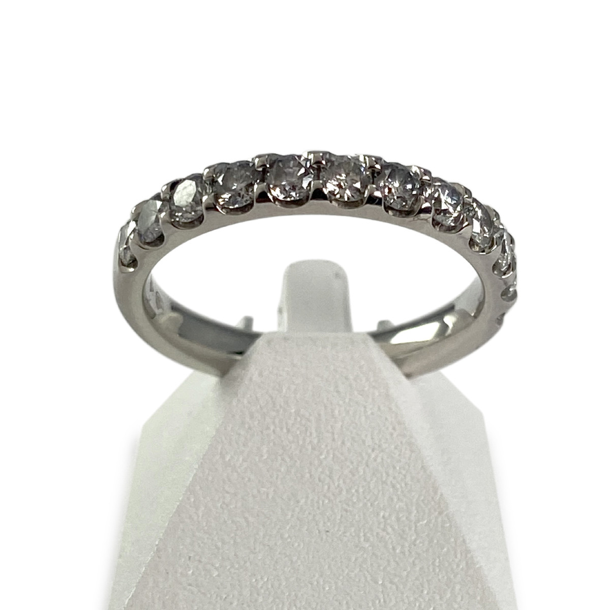 Bague d'occasion demi-tour or 750 blanc diamant