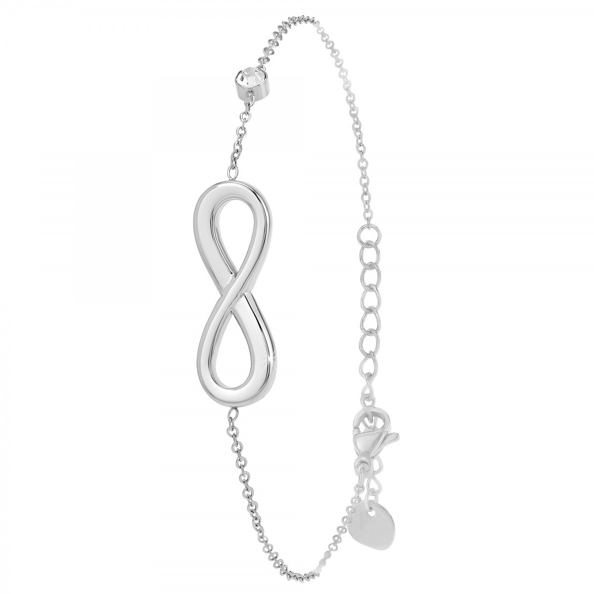 Bracelet infini SC Crystal orné d'un Cristal scintillant