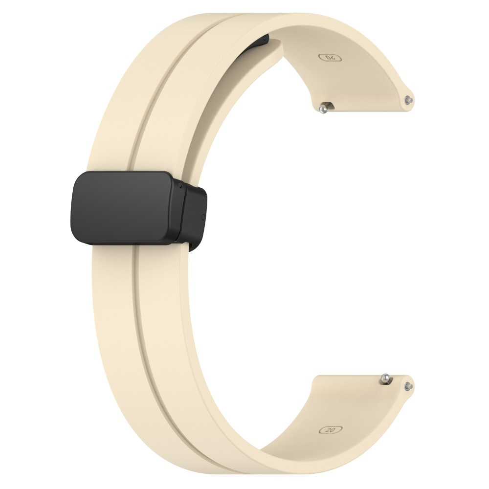 Samsung Galaxy Watch 4 Classic (42mm) Magnet Silikon Armband Split Design (Gelenkumfang: 180 - 220mm) - Beige