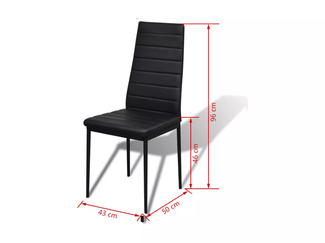 Ensemble de table pour salle à manger cinq pièces noir