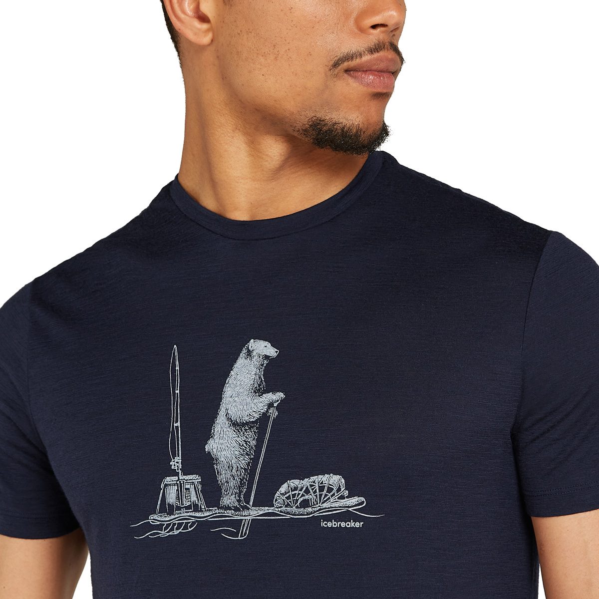 Icebreaker Merino 150 Tech Lite Polar Paddle T-Shirt Herren midnight navy