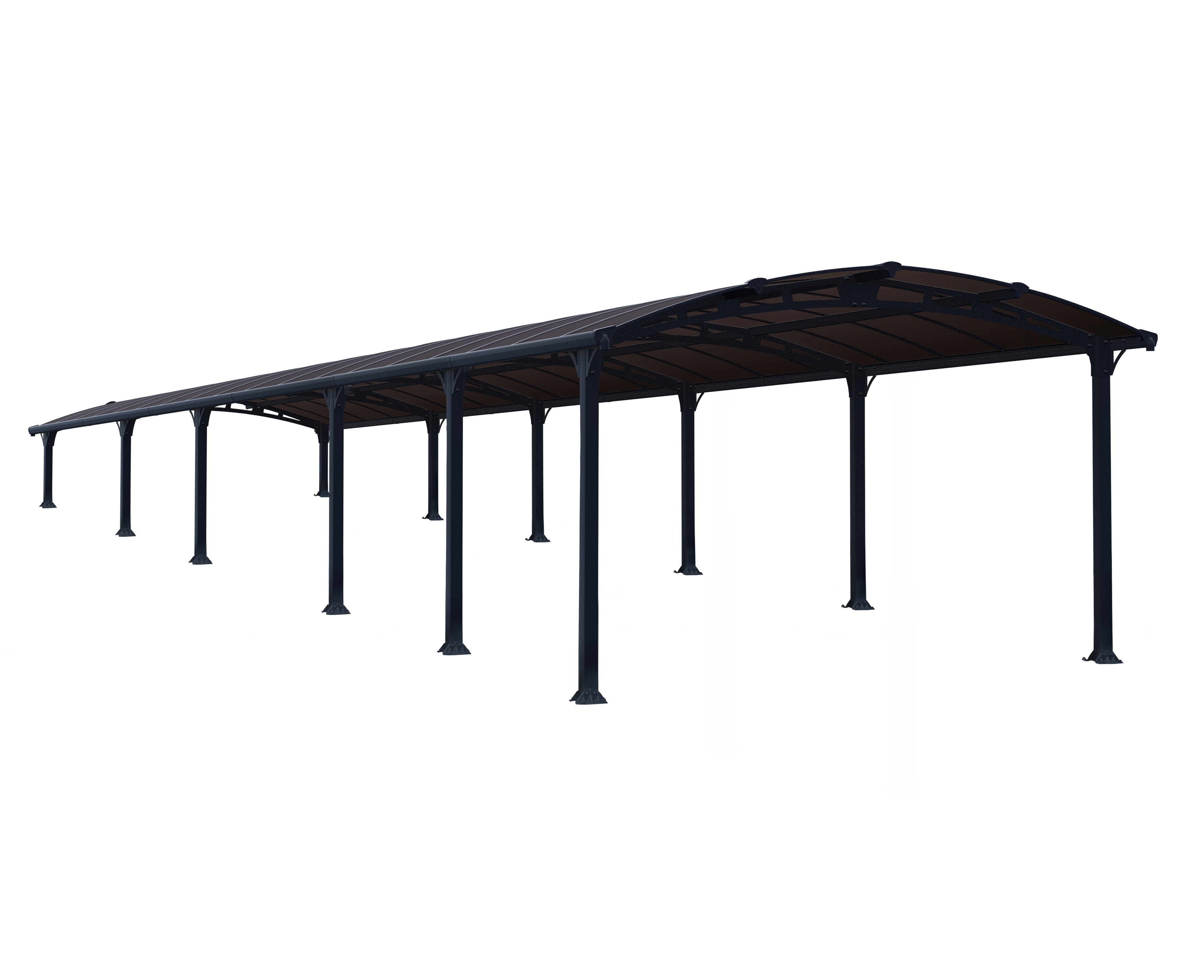Palram Canopia Arcadia Carport, anthrazit 1285,5x359x242 in cm (LxBxH)