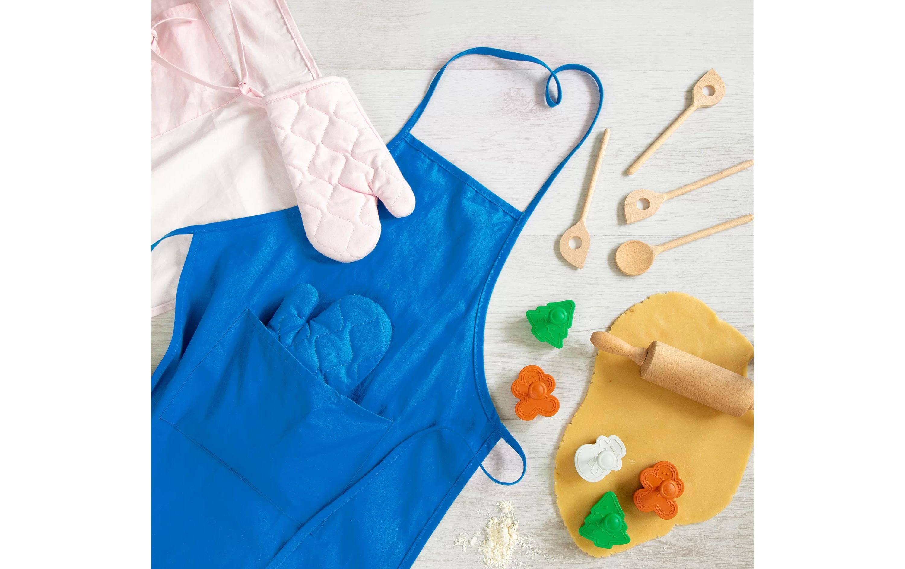 Kochschürze Kleiner Hobbybäcker Kids Blau, 2-teiligKoch.- und Backschürze für Kinder
