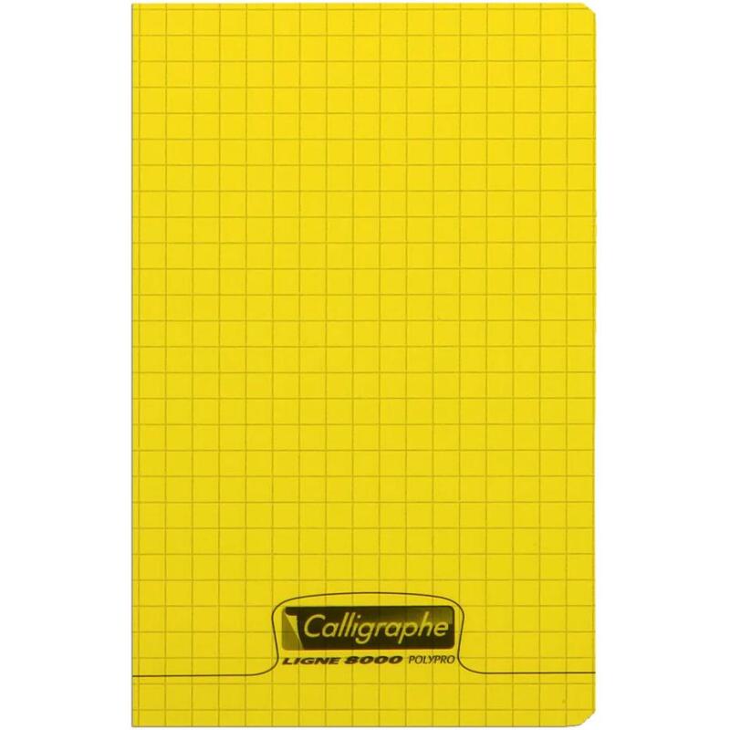 8000 POLYPRO, Carnet piqué 9x14 cm 96 pages petits carreaux 90 g - Assortis
