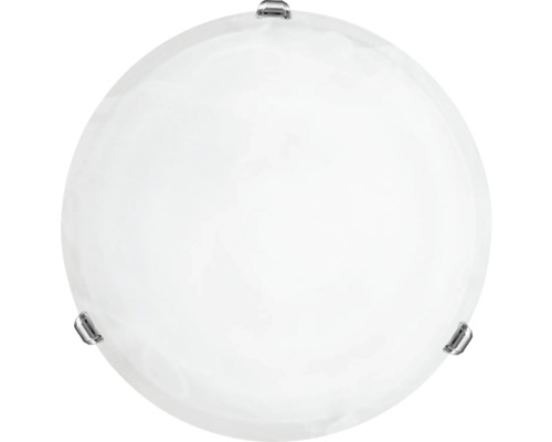 Plafondlamp, 1-lichts, Ø 30 cm, Salome, wit/chroom