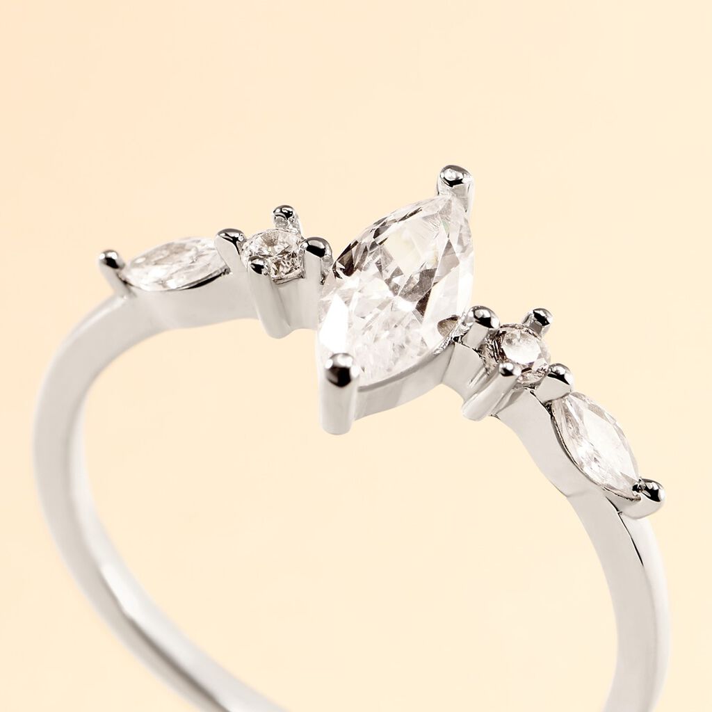 Bague Winter Sweetness Argent Blanc Oxyde De Zirconium