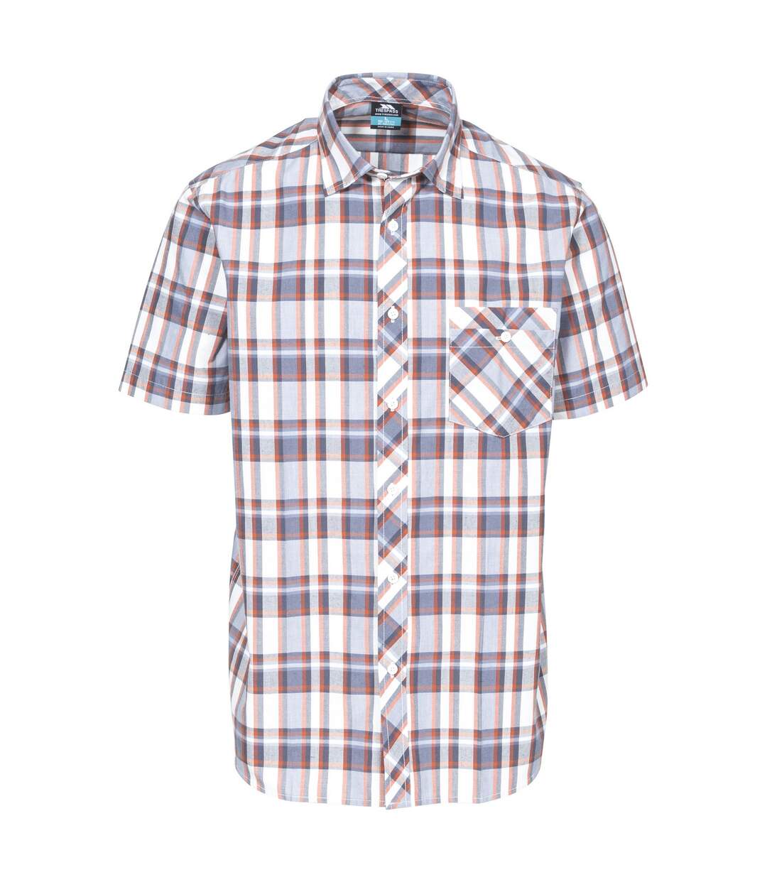 Trespass - Chemise manches courtes KENORA - Homme (Orange/blanc/bleu pâle) - UTTP4332