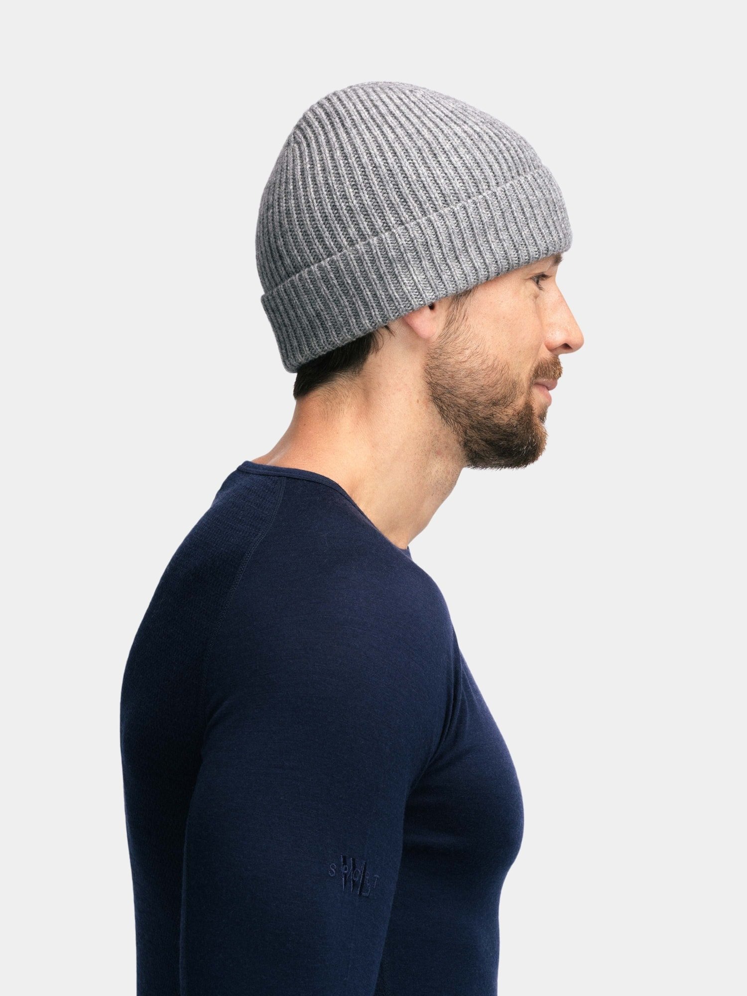 Reineheimen Strikket Kashmir Lue Herre Grey Melange