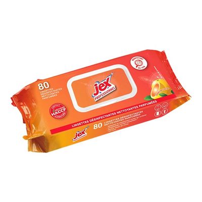 Jex Professional - 80 lingettes nettoyantes désinfectantes - soleil de Corse