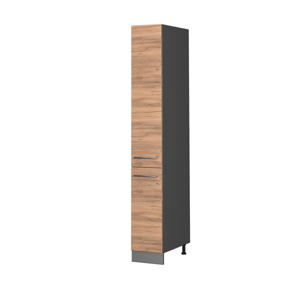 Vicco Apothekerhochschrank Küchenschrank Küchenmöbel Fame-Line Anthrazit Eiche modern 30 cm Küche Einbauküche Einschübe Aufbewahrung Küchenzeile