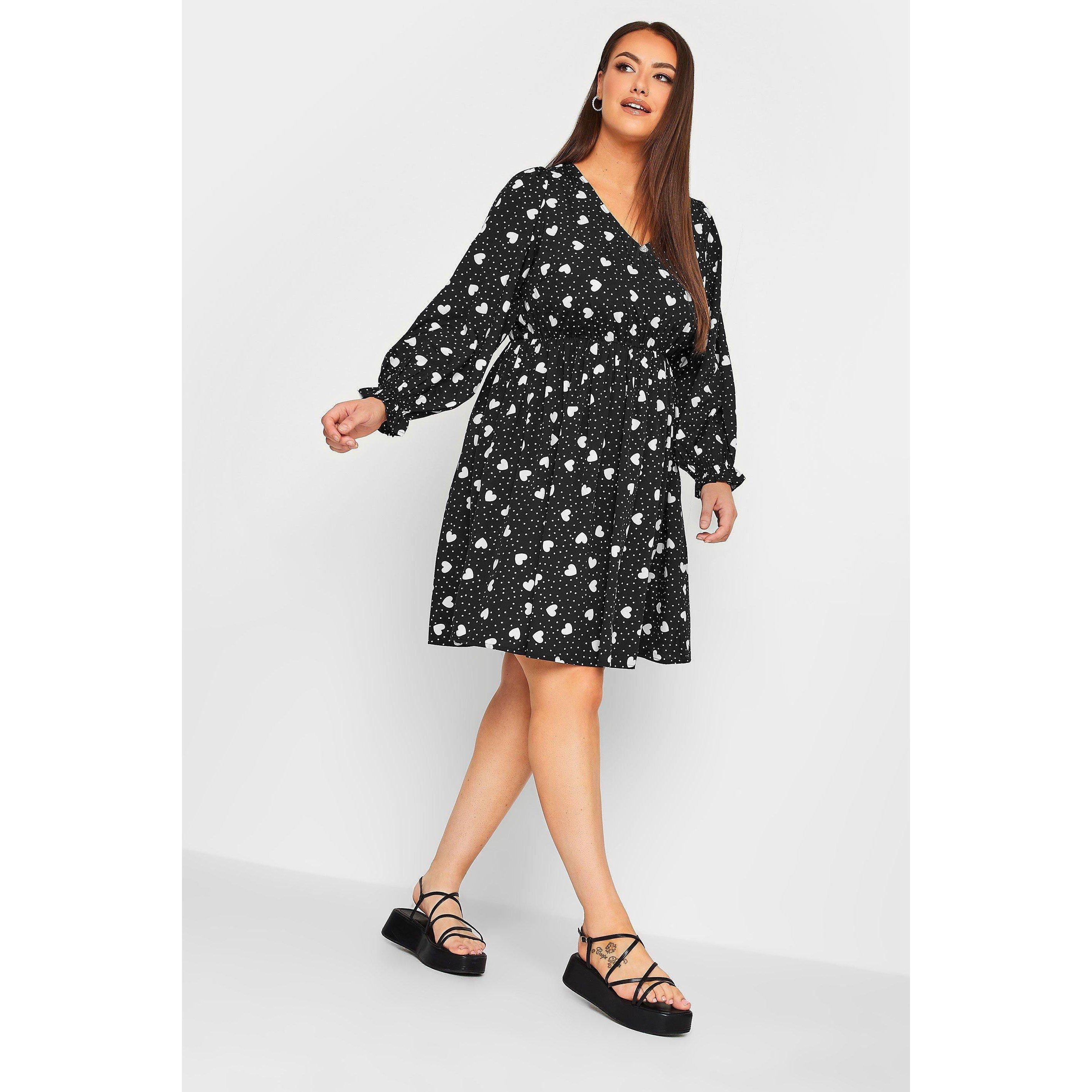 YOURS Studio Curve Long Sleeve V Neck Dress