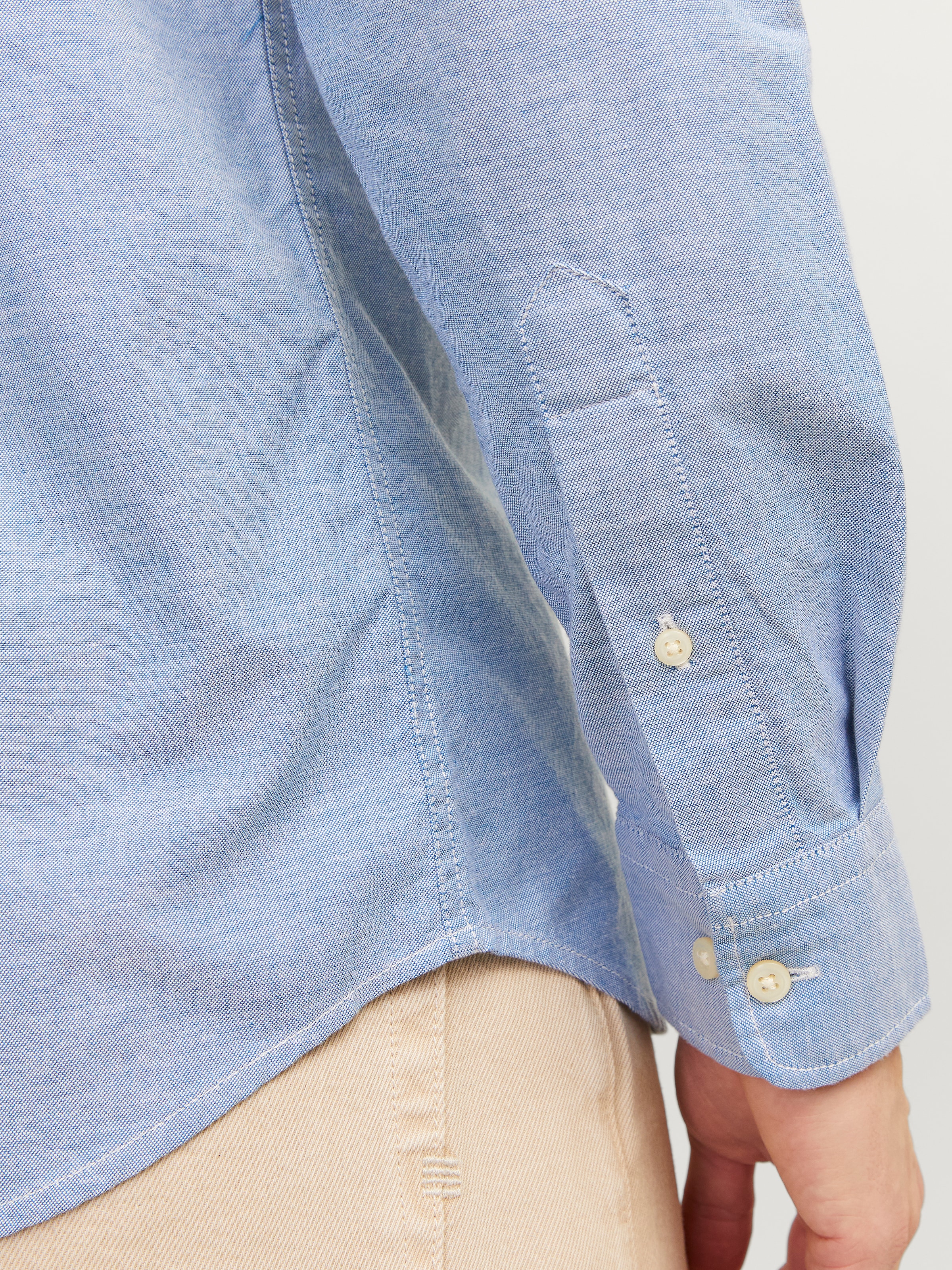 Jack & Jones Langarmhemd »BROOK OXFORD«, mit Button-Down Kragen