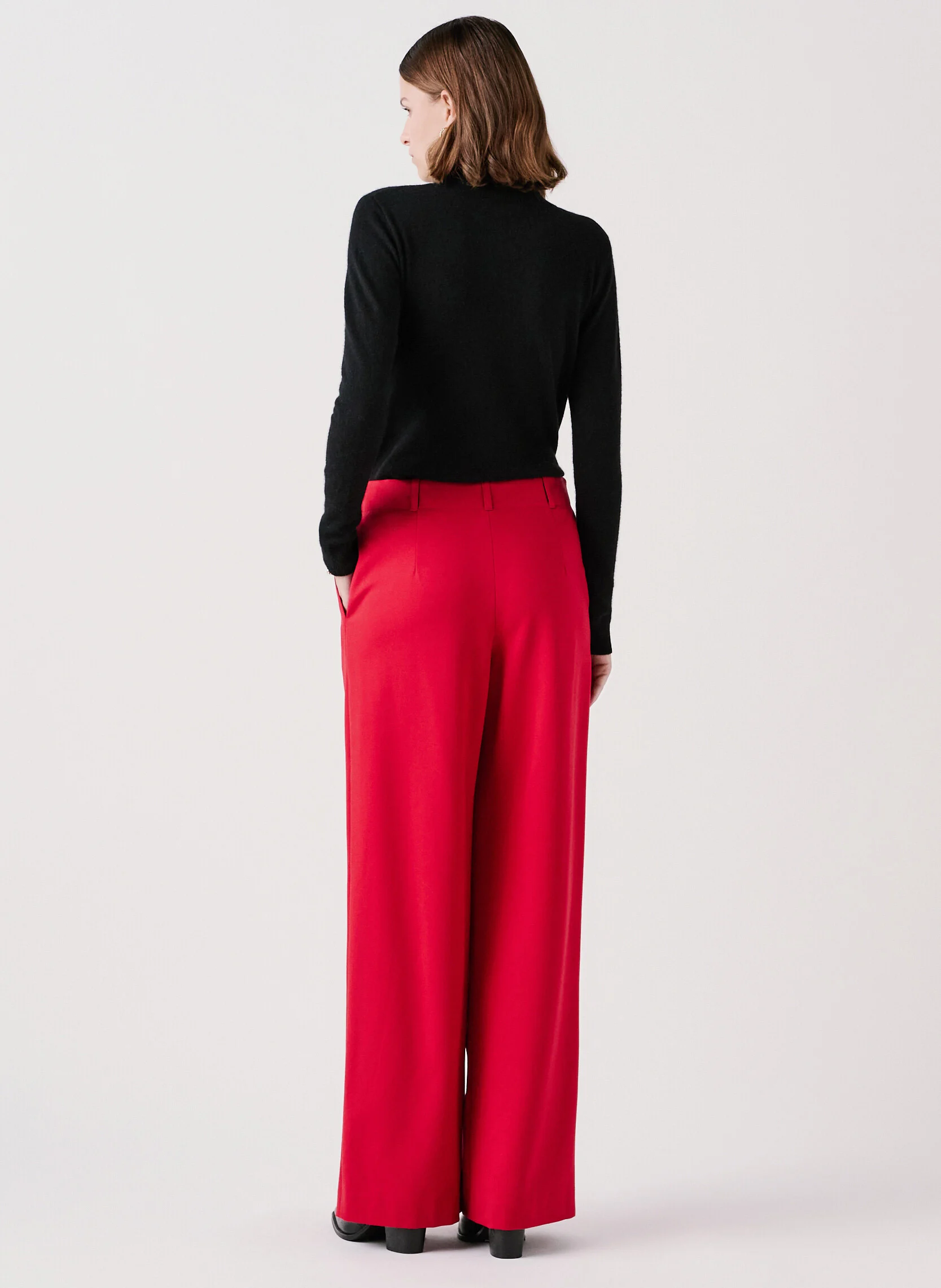 PRINCIPE1 - Pantalon large | Rouge