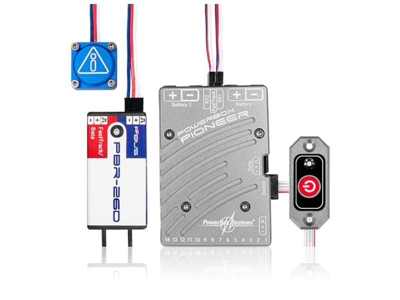 Powerbox Systems Akkuweiche Pioneer   MicroMag 14-Kanal 14-Kanal Stromversorgung inklusive MicroMag