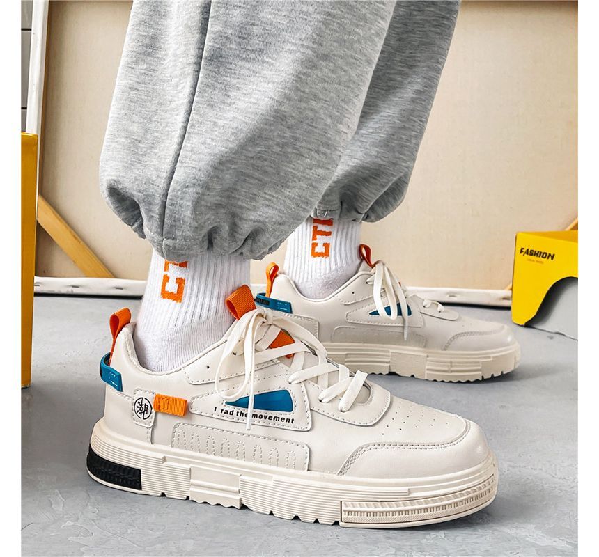 YERGO - Veterschoenen met kleurblokken