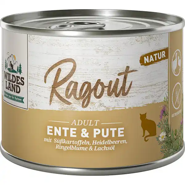 Katzennassfutter Ragout Ente Pute mit Süßkartoffeln