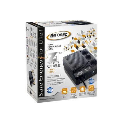 INFOSEC Zenergy EX 400 - Onduleur 3 prises - 400 VA