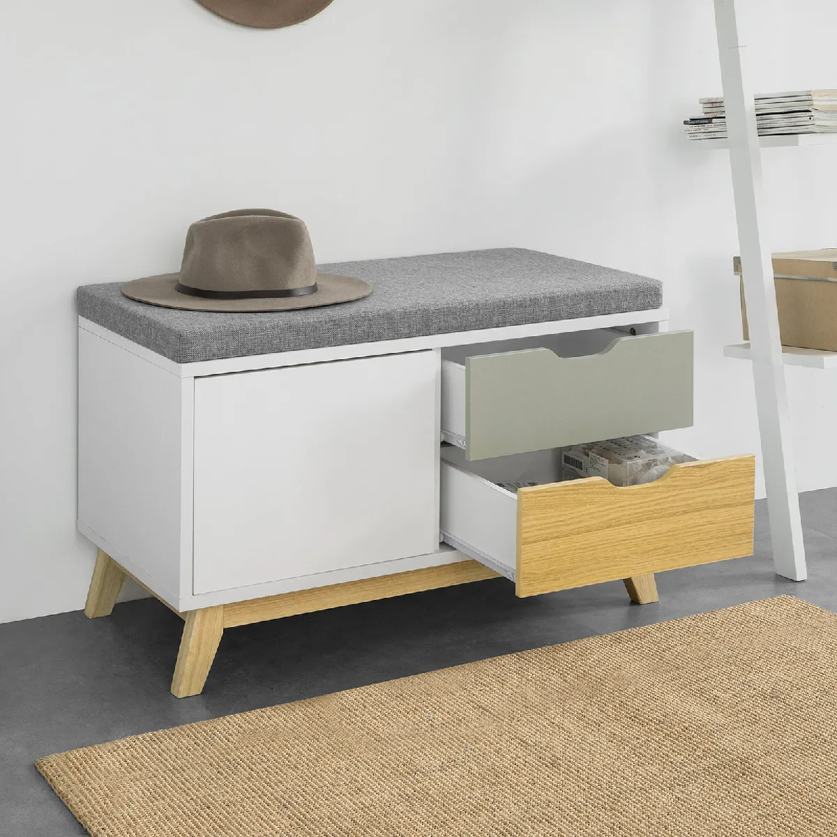 SoBuy Banc de Rangement FSR92-W