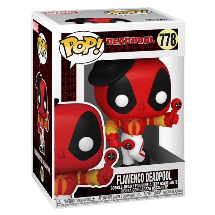 DEADPOOL 30 TH - FIGURINE POP BOBBLE - FLAMENCO DEADPOOL