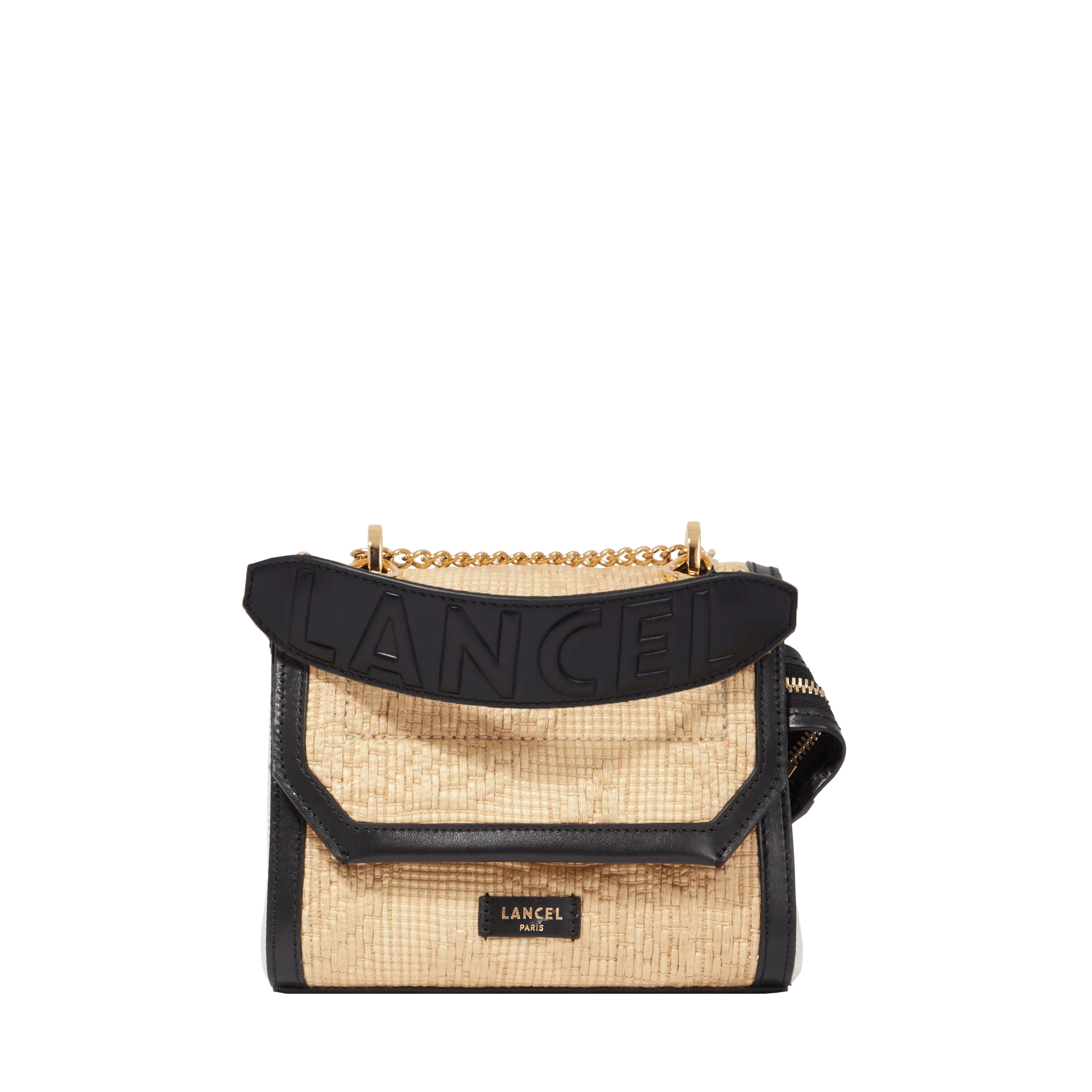 S flap bag Ninon de Lancel-Naturel/Noir