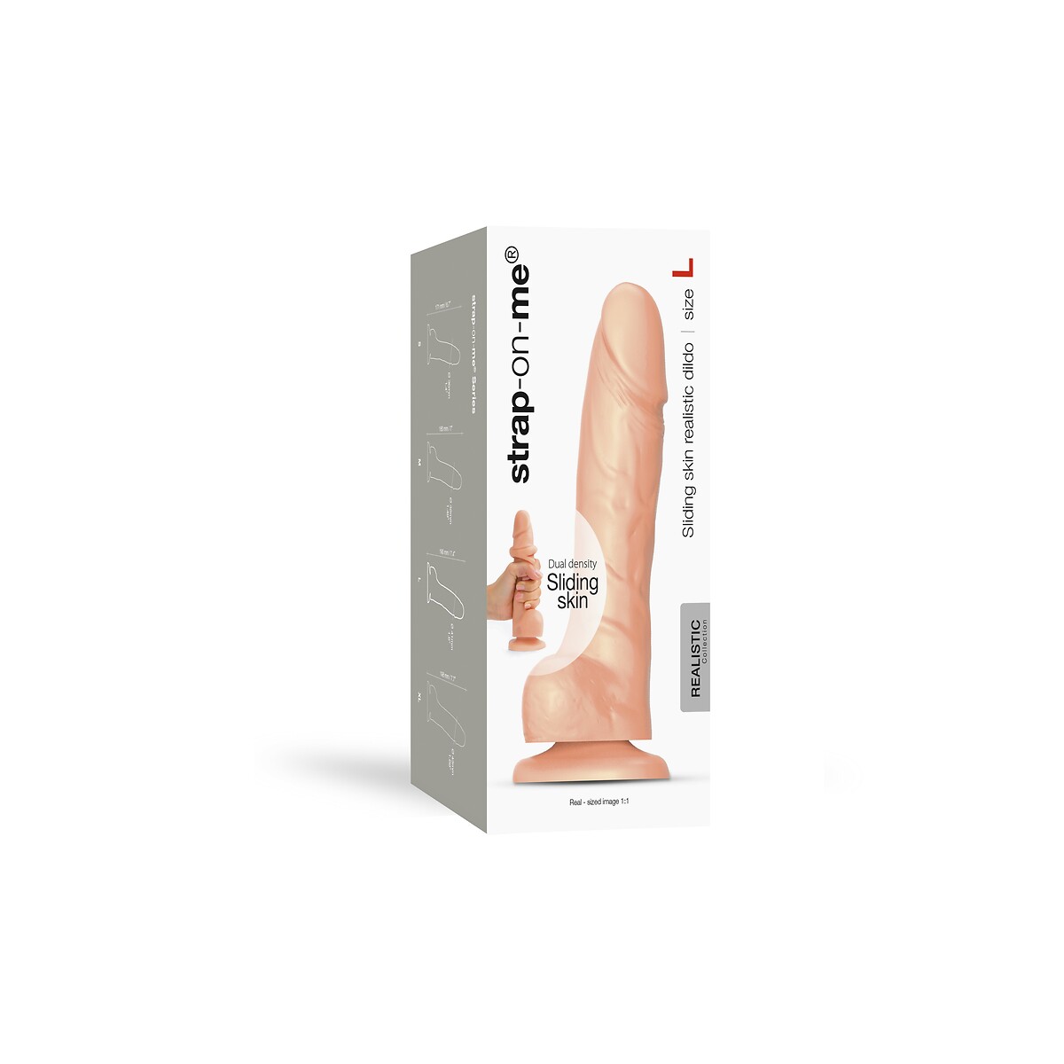 STRAP-ON-ME<br>Dildo deslizante de pele realista tamanho L